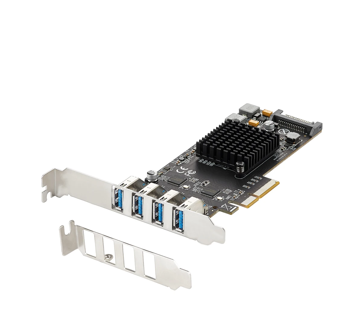 Контроллер Расширения хоста IOCREST Pcie 3 0 X4 до 4 портов s USB3.2 Gen 1 Gen2 Type-a скорость порта
