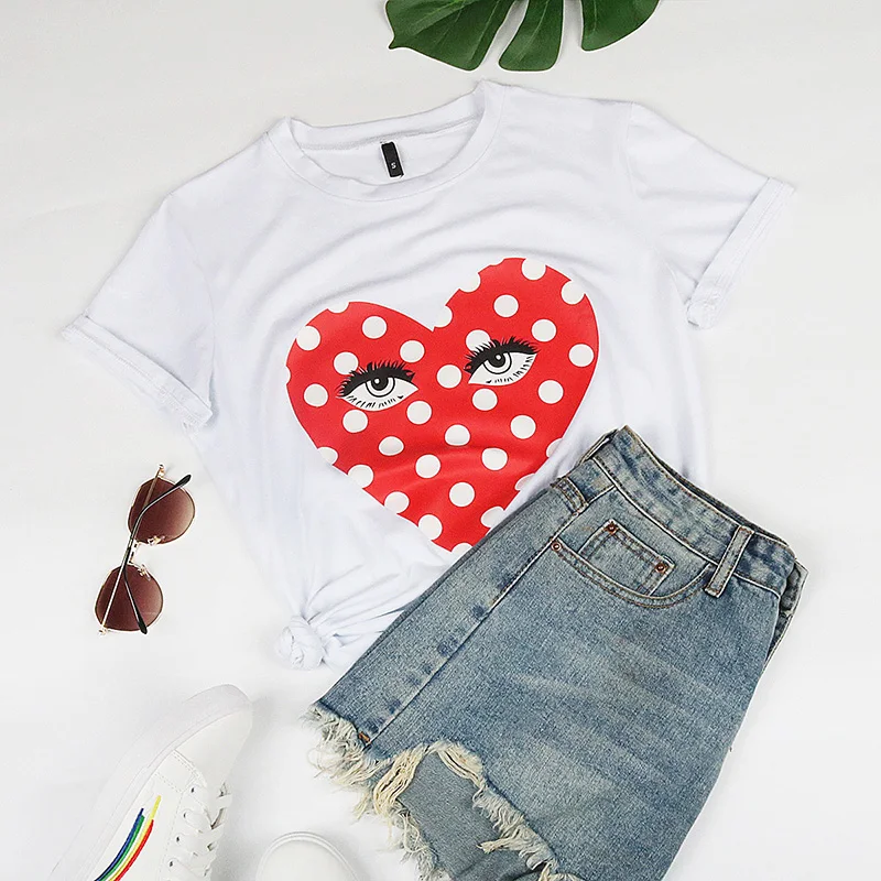 

New Women Female T-Shirt Casual Harajuku Love Printed Tops Summer Female T Shirt Short Sleeve For Women Clothing Tops T Shirt
