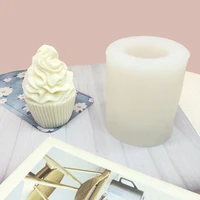 2022 new ice cream shape candle silicone mold diy handmade cake chocolate making model aroma candle handmade soap mold