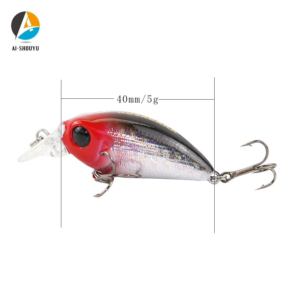 Рыболовная приманка-воблер для форели 1 шт. 40 мм с кривошипом и плавающим