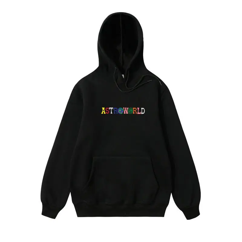 

2020 год, Мужской и Женский пуловер Astroworld WISH YOU WAS HERE с вышитыми радужными буквами, модные толстовки в стиле хип-хоп