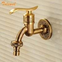 antique brass bathroom wall mount sink basin cold water faucet tap g 12 inch outdoor garden hose faucet mop sink tap twl031
