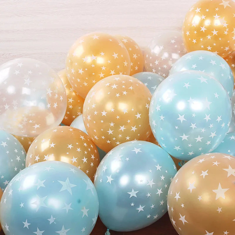 

15pcs 12 inch Latex Balloons Set Star Clear Pink Gold Balloons Wedding Decoration Baby Shower Birthday Party Supplies Home Decor