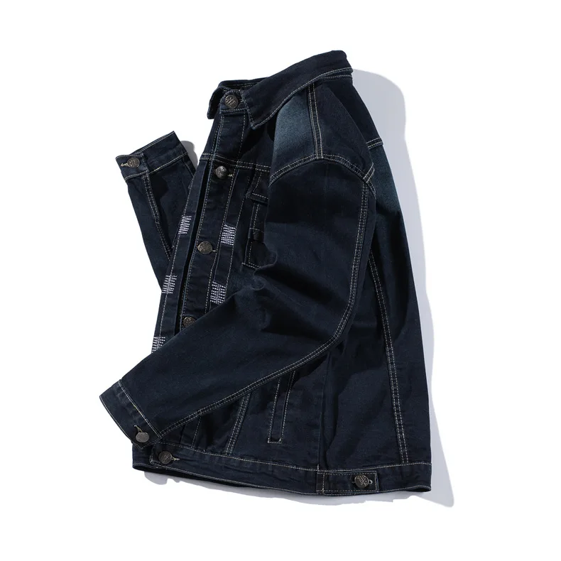 MJARTORIA модные байкерские джинсовые куртки мужские синие с дырками на молнии