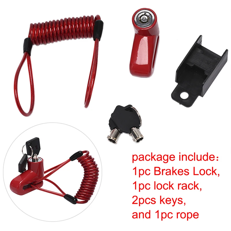 

Anti-Theft Disc Brakes Lock with Steel Wire for Xiaomi Mijia M365 Electric Scooter Skateboard Wheels Lock Disc Brake Kickscooter