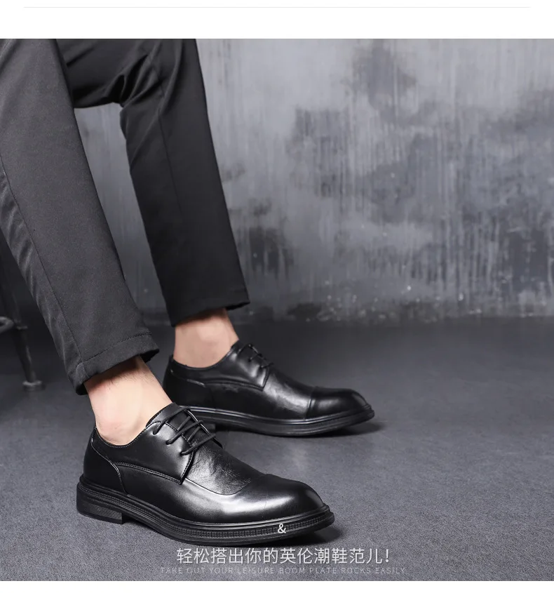 

Oxford Mens Dress Shoes Formal Business Lace-up Full Grain Leather Minimalist Shoes for Men men dress shoes