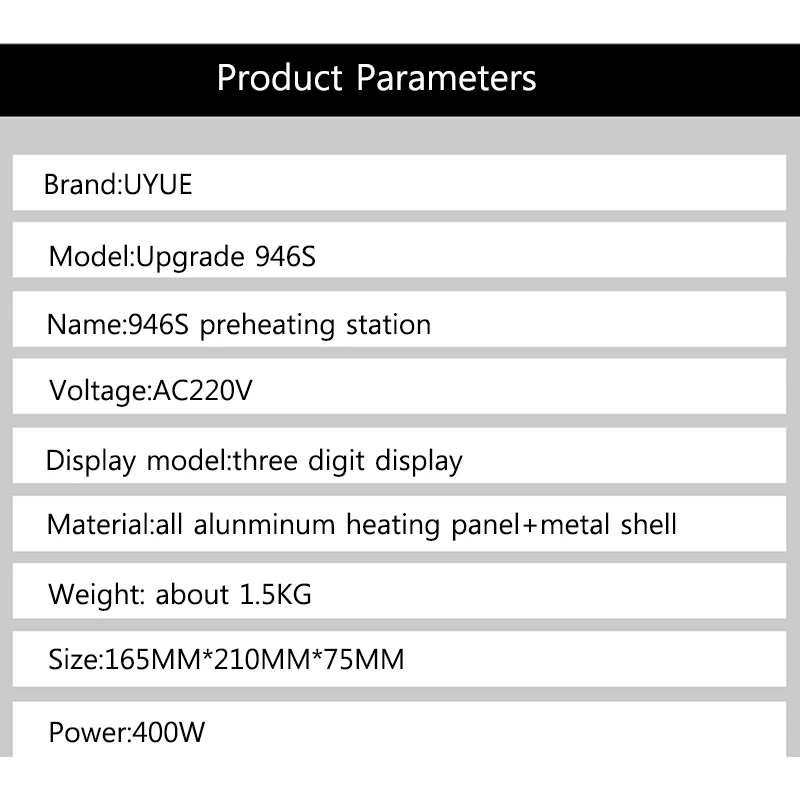 946s preheat station 220v 400w 140x200mm preheater digital platform heating plate for phone lcd screen separator machine free global shipping