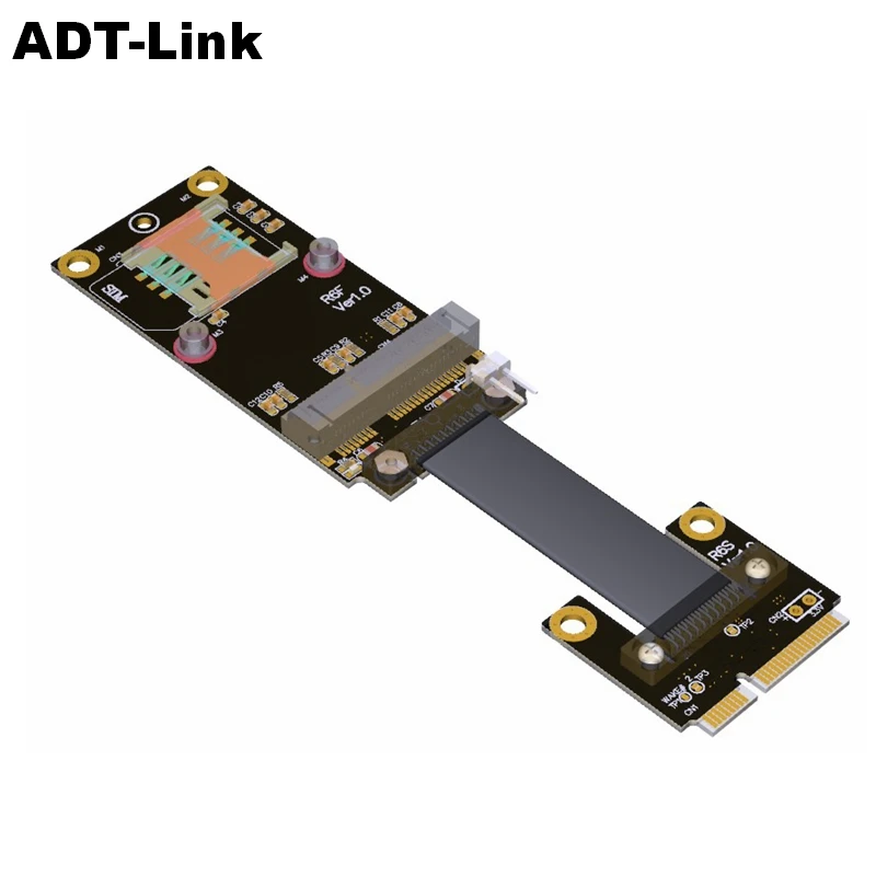 Удлинительный кабель mPCIe в PCIe x1 ADT-Link mini PCI-e ( card) mSATA Кабель-адаптер | Компьютеры и