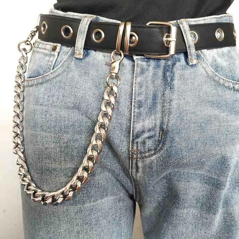

Pants Chain Punk Silver Hip Hop Key Chains Unisex Hipster Jean Pant Wallet Chain Gothic Trousers Keychain