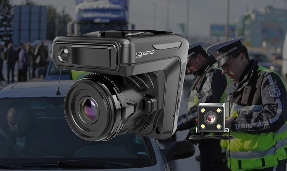Ruccess 3 в 1 радар Dvr FHD 1296P Встроенный gps автомобильный Детектор двойной объектив Автомобильная камера Анти радар детектор русская Speedcam