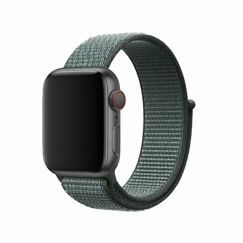 Флэш-память спортивные петли для наручных часов Apple Watch, версии 40/44 мм 42/38 мм 5/4/3/2/1 нейлоновый ремешок для наручных часов браслет ремешок на застежке-липучке застежка - Цвет ремешка: Storm Gray