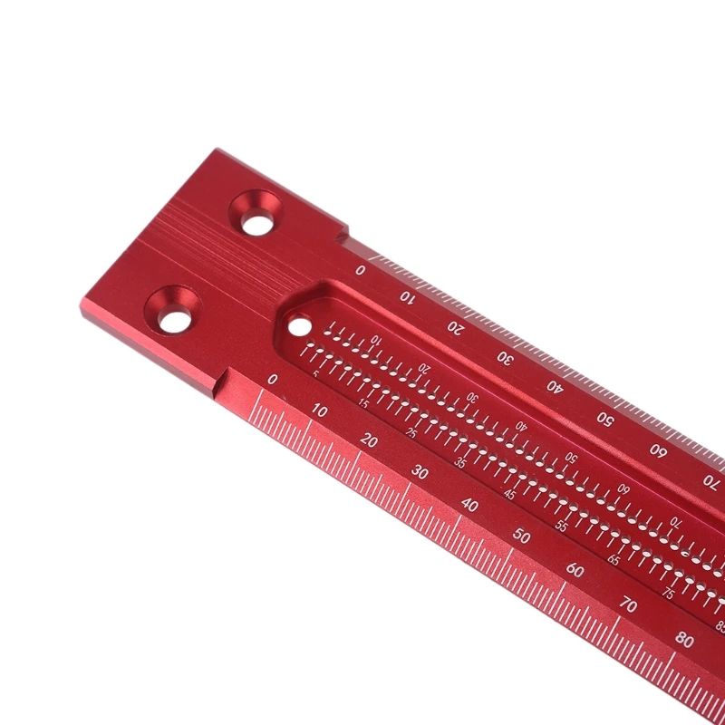 

T Type Woodworking Scriber Ruler 12in/16in Line Gauge Saddle Square Layout Scriber Aluminum Alloy Ruler for Carpenter