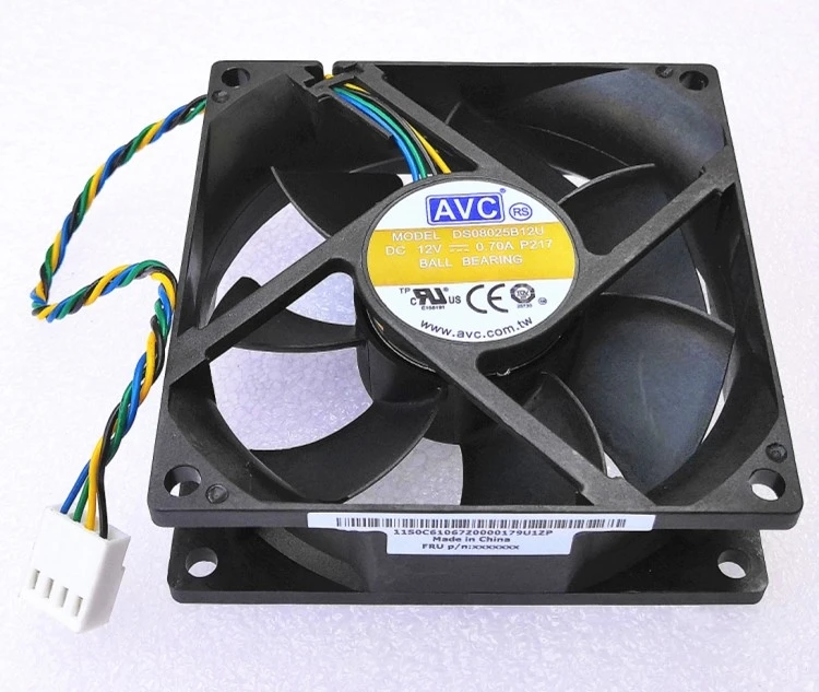 

DS08025B12U P217 New For AVC 8025 8cm PWM Cooling Fan 4-Wire Double Ball 12V 0.70A 4Pin