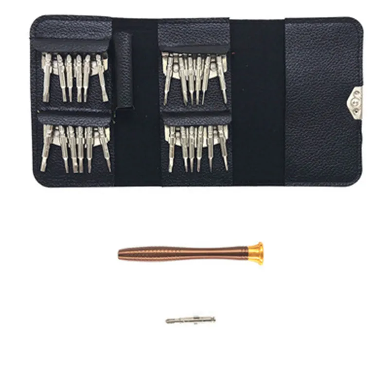 

Leather Case Manual Screwdriver 25 In One Portable Bit Repair Tool Combination Set Mobile Phone Small Home Appliance Disassembly