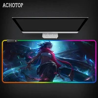 yasuo the unforgiven league of legends silicone mouse pad rgb game xxl rubber pc computer gaming keyboard with backlit mousepad