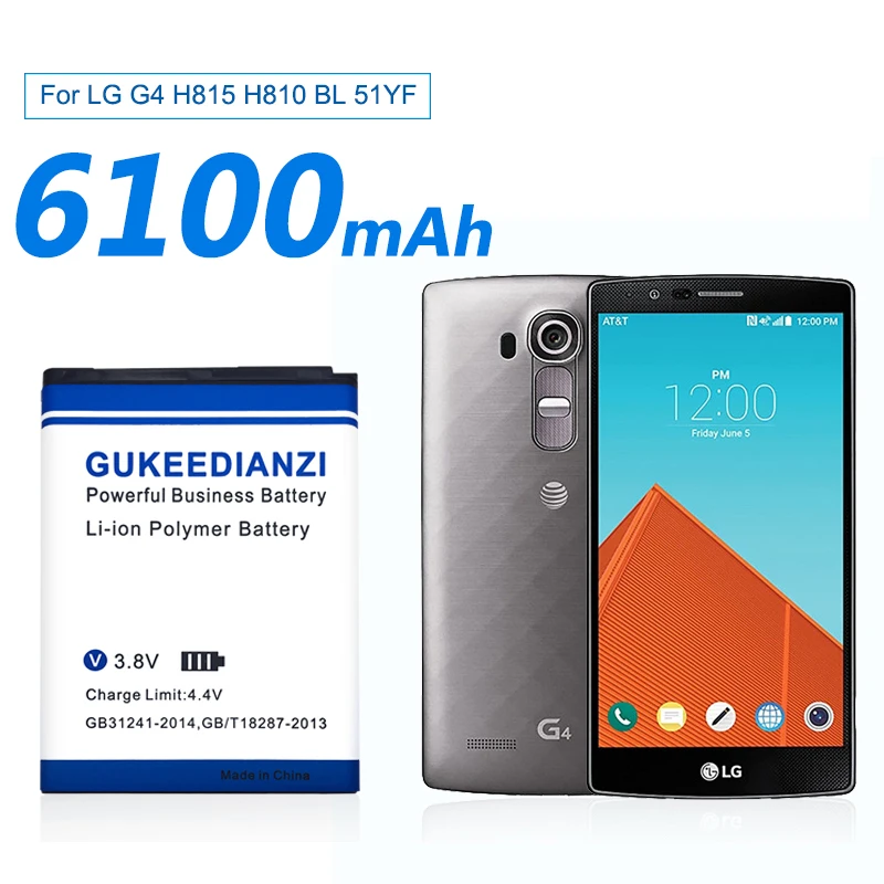6100 мА/ч, BL-51YF/BL-51YH Батарея для LG G4 H815 H818 H819 VS999 F500 F500S F500K F500L H811 V32
