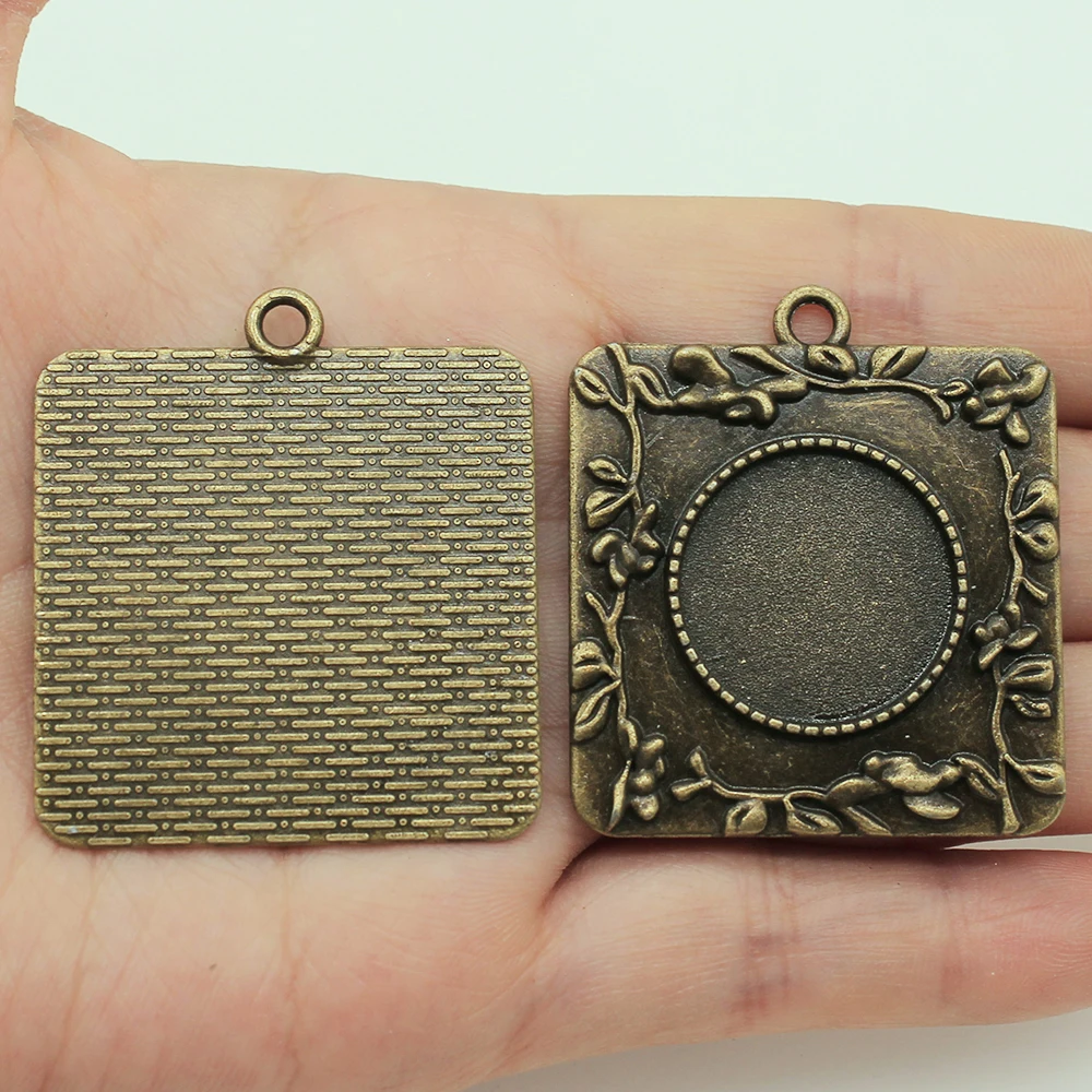 WYSIWYG 3 шт. 20 мм Внутренний размер 40 x36mm наружный Винтаж античный бронзового цвета