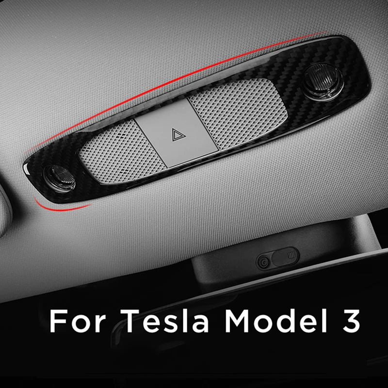 

Лампы для чтения из углеродного волокна, чехол, наклейки для автомобиля Tesla Model 3, аксессуары для интерьера