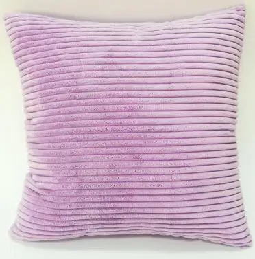 light purple 40 мм/45 мм/55/60/70 см из плотного вельвета для подушек декоративные полосы узор Подушка Чехол декоративная наволочка для подушки Подушка для спины чехол - Цвет: light purple