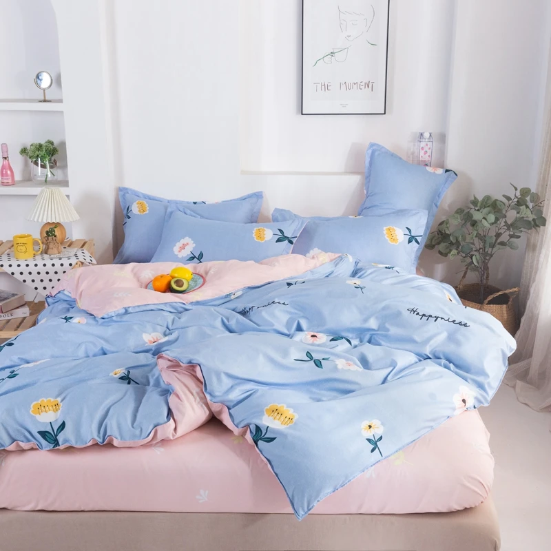 

3/4pcs Plaid Bedspread Nordic Bed Cover 150 Bedclothes Duvet Cover Quilt Set Bed Linen Luxury Bedding Set Bed Sheets Pillowcases