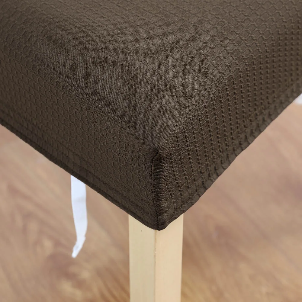 7 Solid Colors With Buckle Chair Cover Big Elastic Chair Covers Seat Slipcovers Stretch Removable Dining Hotel Seat Covers
