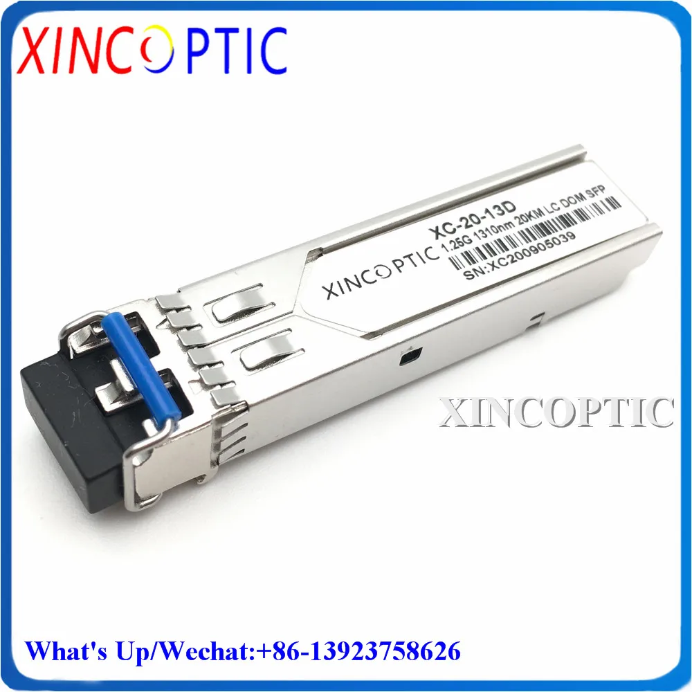 Бесплатная доставка, Φ 1,25G 1310nm 20km LC SFP,1000BASE-LX/LH SFP 10KM коннектор SMF DOM Модуль приемопередатчика