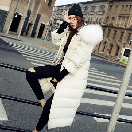 AYUNSUE высокое качество пуховик на утином пуху женские теплые толстые парки