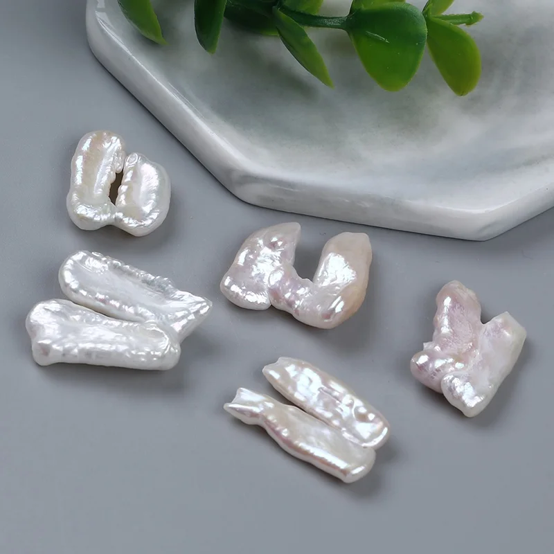 Жемчуг пресноводный неправильной формы натуральный белый без отверстий для