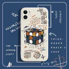 Rubiks-Cube силиконовый чехол для телефона, чехол для телефона iPhone 13 12 mini 11 pro 6 7 8 Plus XR X XS Max, чехлы, задняя крышка из ТПУ, Coque
