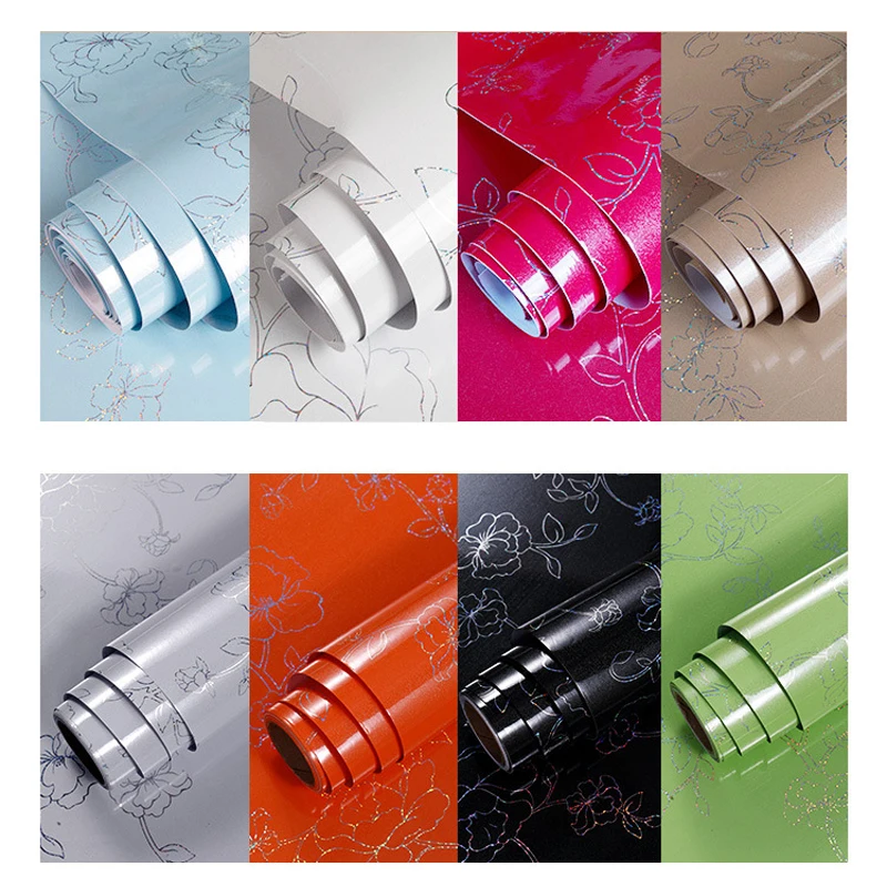 

Pearlescent White Waterproof Self Adhesive Wallpaper Furniture Wall Sticker for Living Room Door Kitchen Cabinet Home Decor Film