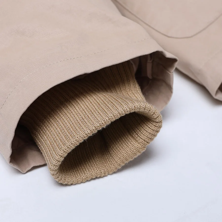 

LIBIELIY Winter lined coats warm natural raccoon removal lining Women fur coat Women's leather jacket winter clothes parka