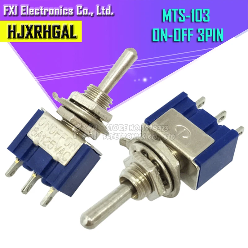 5 шт. Φ 6A 125V Mini 3/6PIN ON OFF/ON OFF Рычажные переключатели для включения освещения