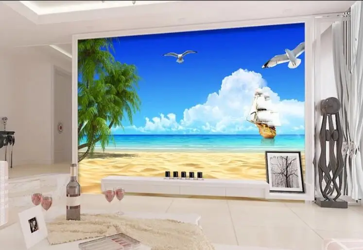Beibehang papel де parede 3d обои волшебный пиратский остров сокровища пейзаж 3d обои фон декоративная настенная стена 3 d