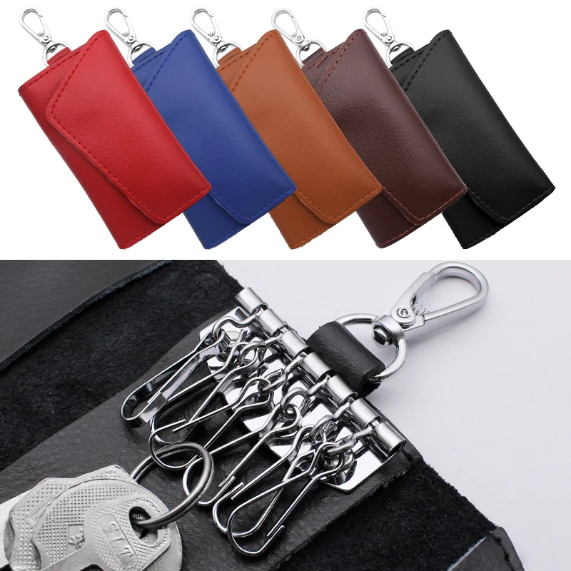Кошелек для ключей из натуральной кожи мужчин и женщин многофункциональный