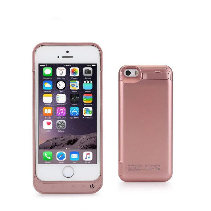 Портативное Внешнее зарядное устройство для iPhone 5 S чехол зарядки 5S 5C SE