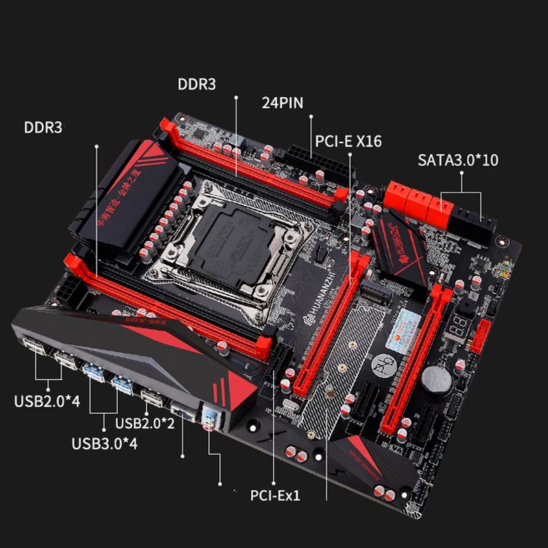 Материнская плата HUANANZHI X99 с разъемом M.2 NVMe со скидкой материнская ЦП Xeon E5 2678 V3 RAM