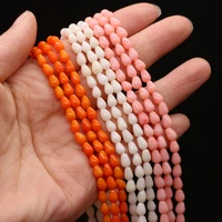 coral beaded straight pore water droplets shape for making jewelry necklace earrings bracelet accessories gift