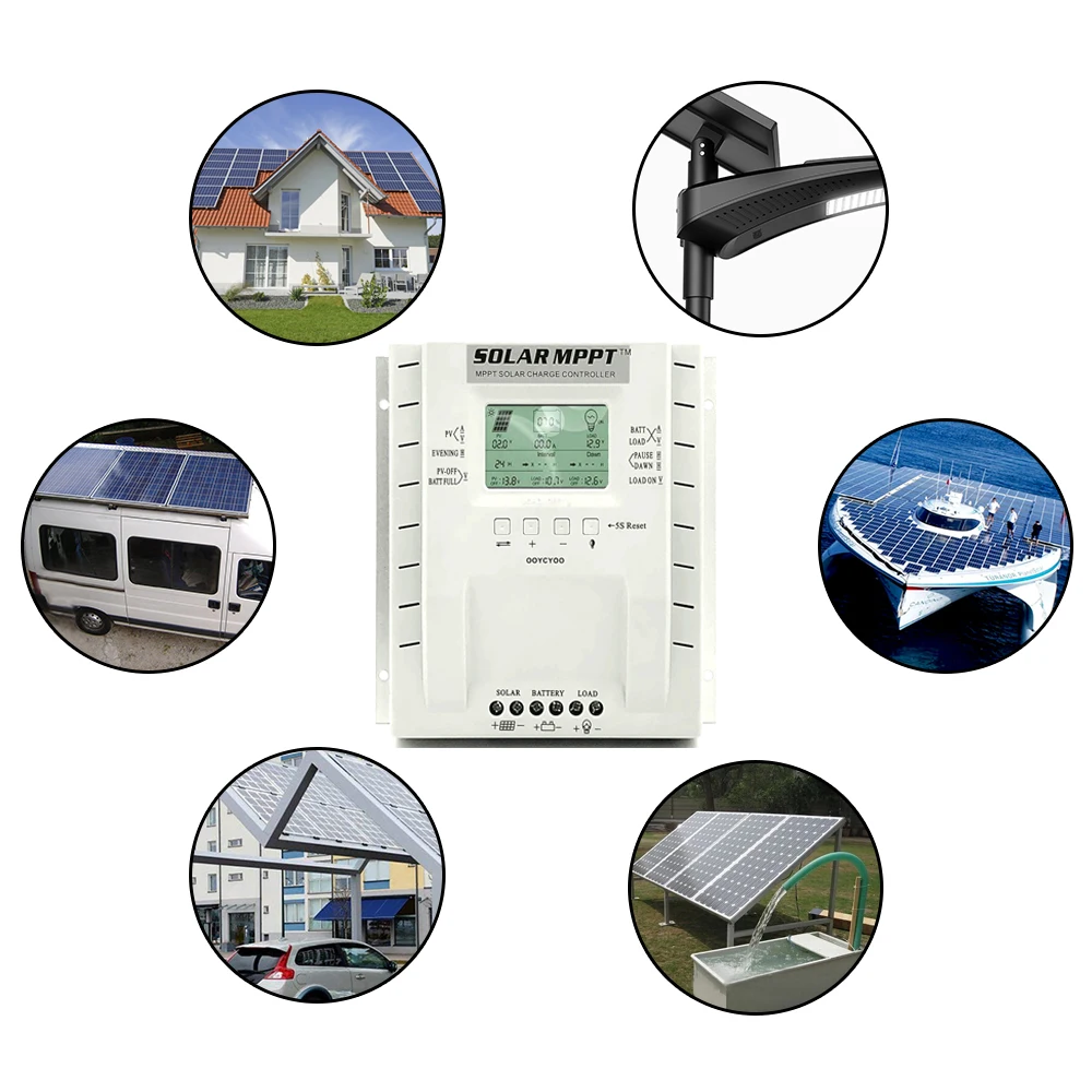 PowMr 40A 60A MPPT Солнечный Контроллер заряда 12 в 24 в авто для Макс. 100 в солнечная панель Вход двойной USB выход ЖК Солнечный регулятор