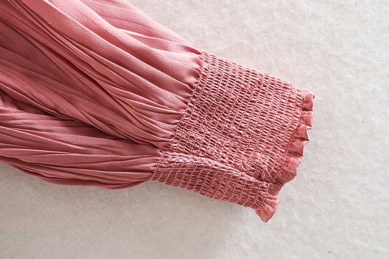 Стильная женская блузка весна 2020 новая мода сморщенные Атласные Рубашки