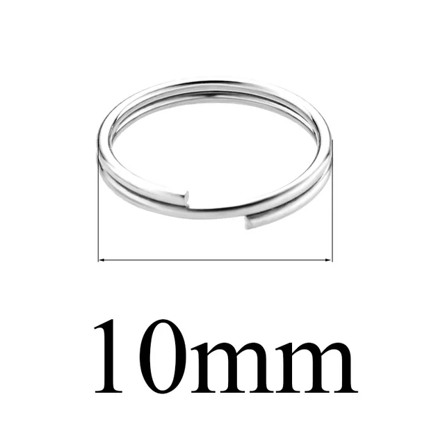 10mm Semitree 100pcs Stainless Steel Split Rings Jump Ring Double Ring Connector for DIY Key Chains Jewelry Making Accessories 8mm - Color: 10mm