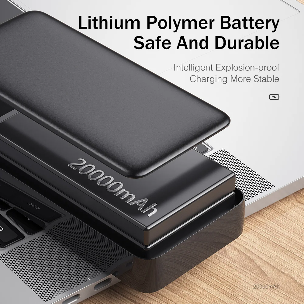 Портативное зарядное устройство Rock 20000 мАч PD USB C быстрая зарядка внешний