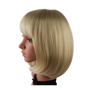 Парик для косплевечерние HAIRJOY, синтетический, светлый, короткий, прямой, 6 цветов