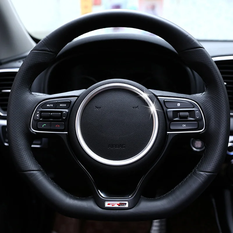 Для KIA Sportage 4 QL KX5 автомобильные аксессуары для стайлинга рулевого колеса круглая