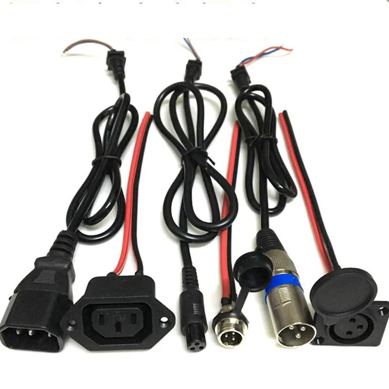 

GX12 T Type Canon Lithium Li-ion Battery Charging Plug Socket E-bike Balance Car Charger Interface Cable Wire Connector