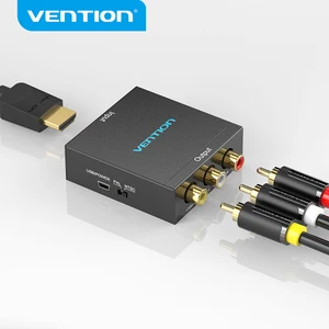 Vention HDMI to AV Converter HDMI to RCA CVBS L/R Video Adapter 1080P HDMI Switch with Mini USB Power Cable for TV Box AV HDMI