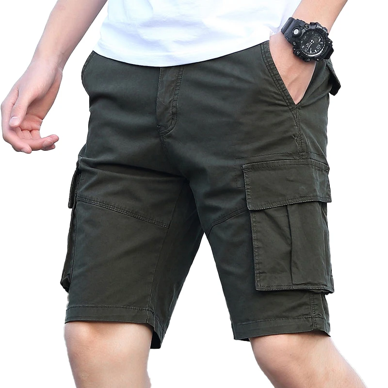 Шорты-карго ICCZANA мужские в стиле милитари брендовые пляжные Свободные мешковатые