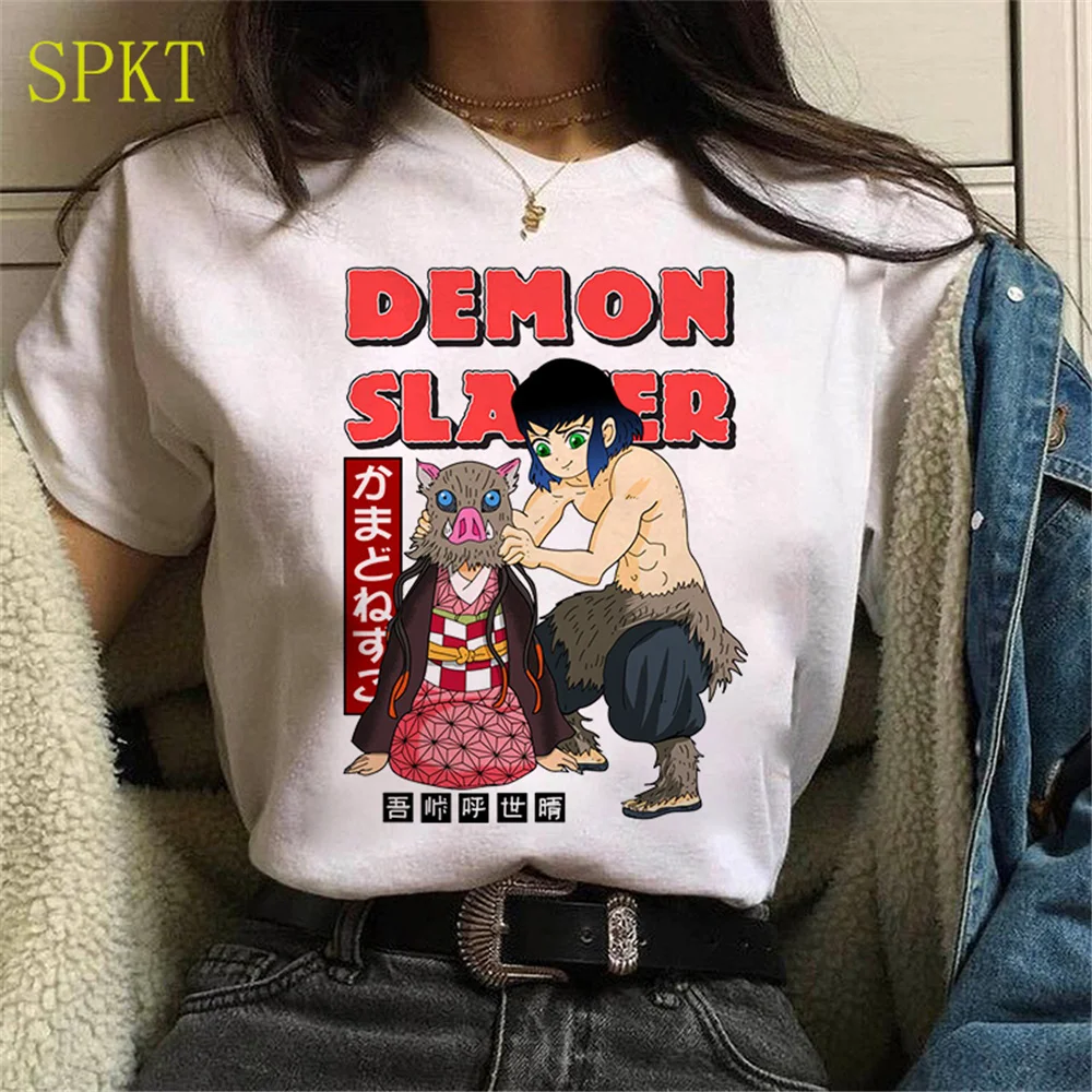 

Cartoon anime t shirt women Harajuku Nezuko Demon Slayer cartoon print T shirt Kawaii oversized gothic punk women/men's T-Shirts
