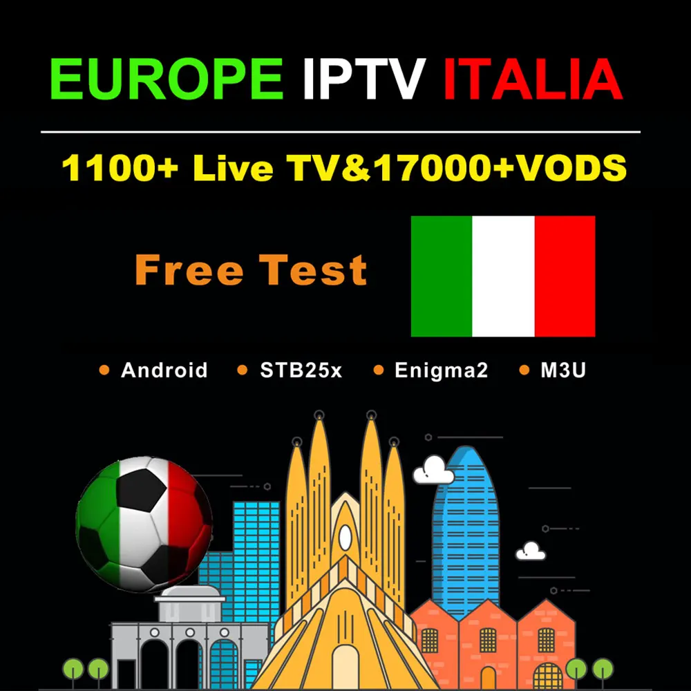IP tv Italia из Испании Франции Smart Live Работает для смартфонов Android Box m3u enigma2 входит в