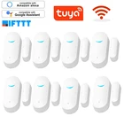 Приложение Tuya Smart WiFi датчик для двери открытый закрытый детекторы Wi-Fi сигнализации дома Совместимость с Alexa Google Home охранной сигнализации сенсор