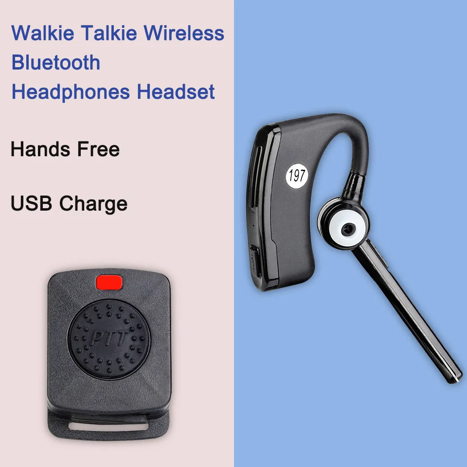 Беспроводные bluetooth наушники Retevis рация наушник с беспроводным PTT и адаптером для